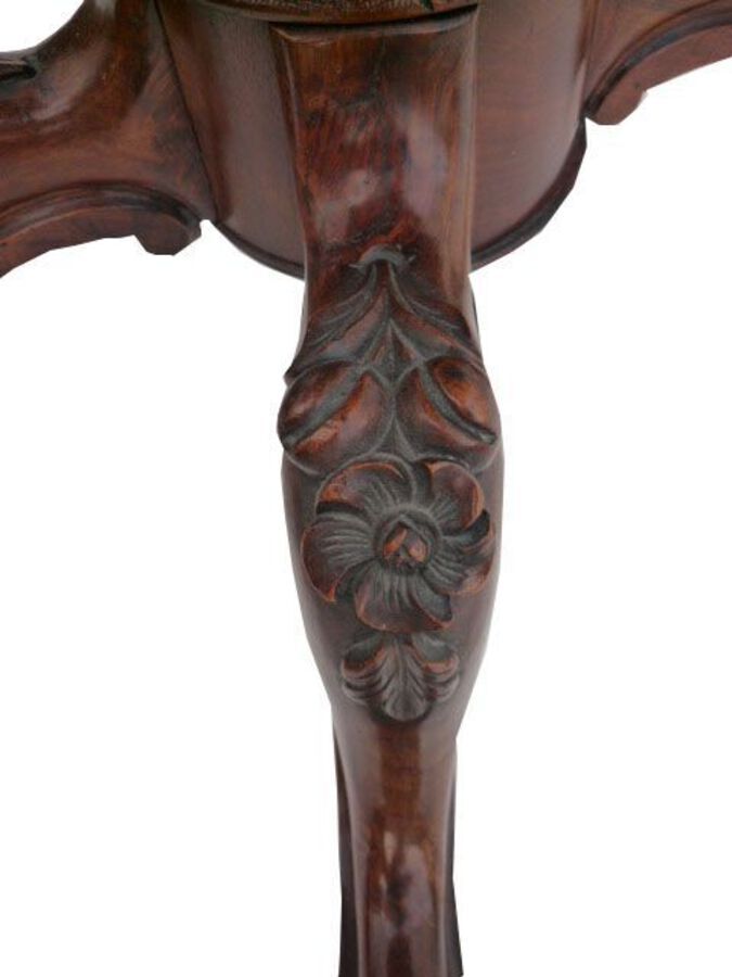 Antique Victorian Shaped Burr Walnut Breakfast Table 