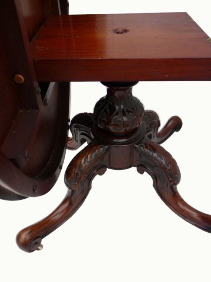 Antique Victorian Burr Walnut Breakfast Table 