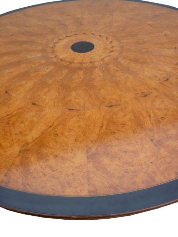 Antique Edwardian Satinwood Round Dining Table