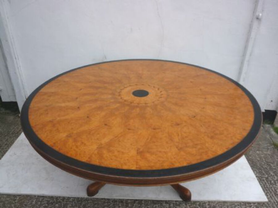 Antique Edwardian Satinwood Round Dining Table