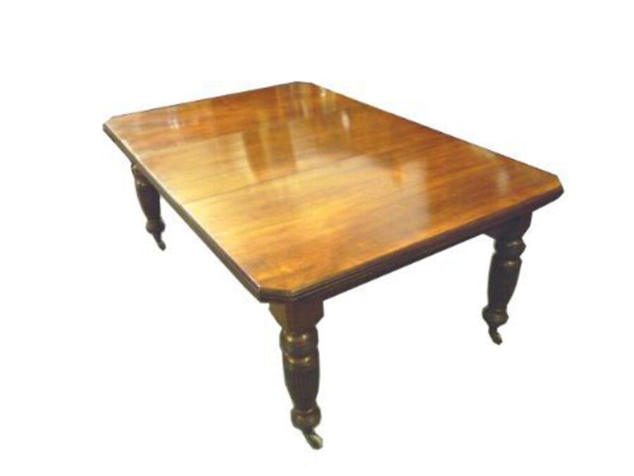Antique Victorian Walnut Extending Dining Table 