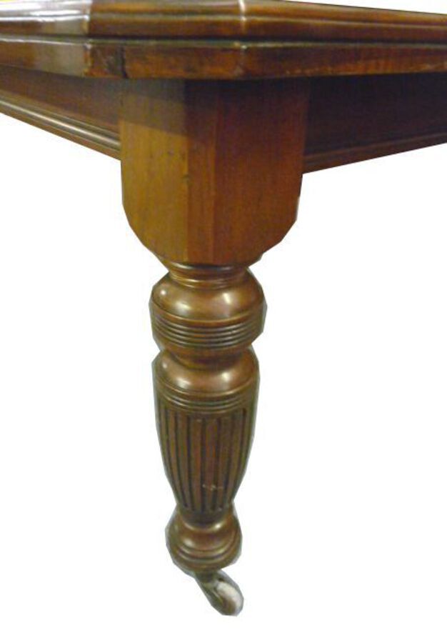 Antique Victorian Walnut Extending Dining Table 