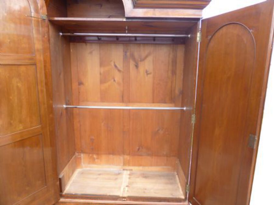 Antique Victorian Burr Walnut Triple Wardrobe