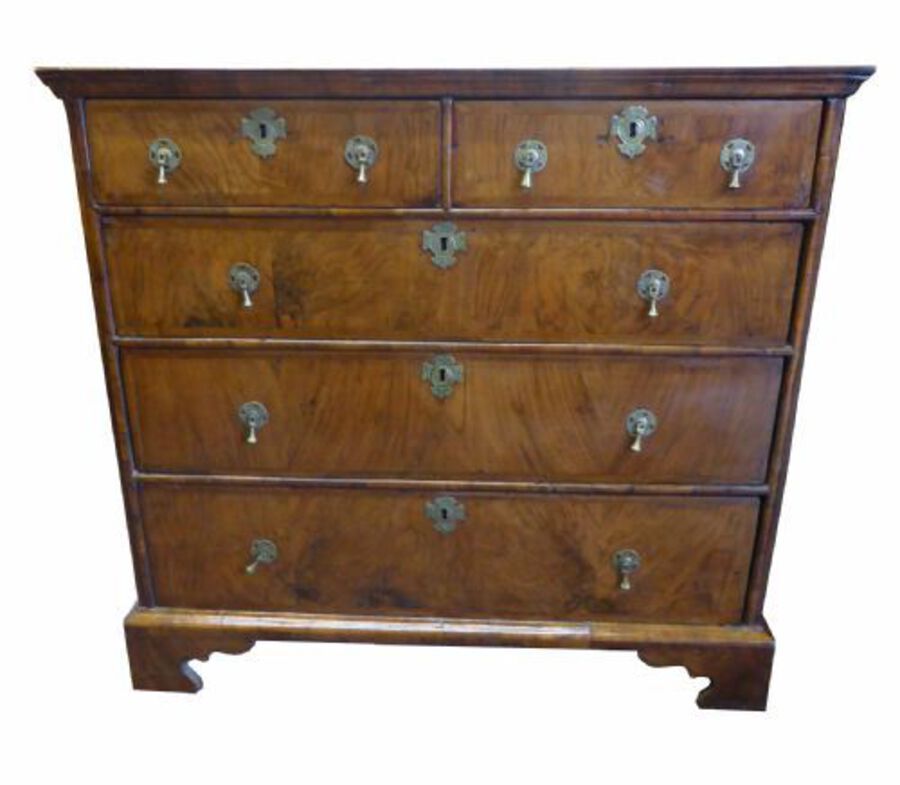 George III Burr Walnut Chest of Drawers