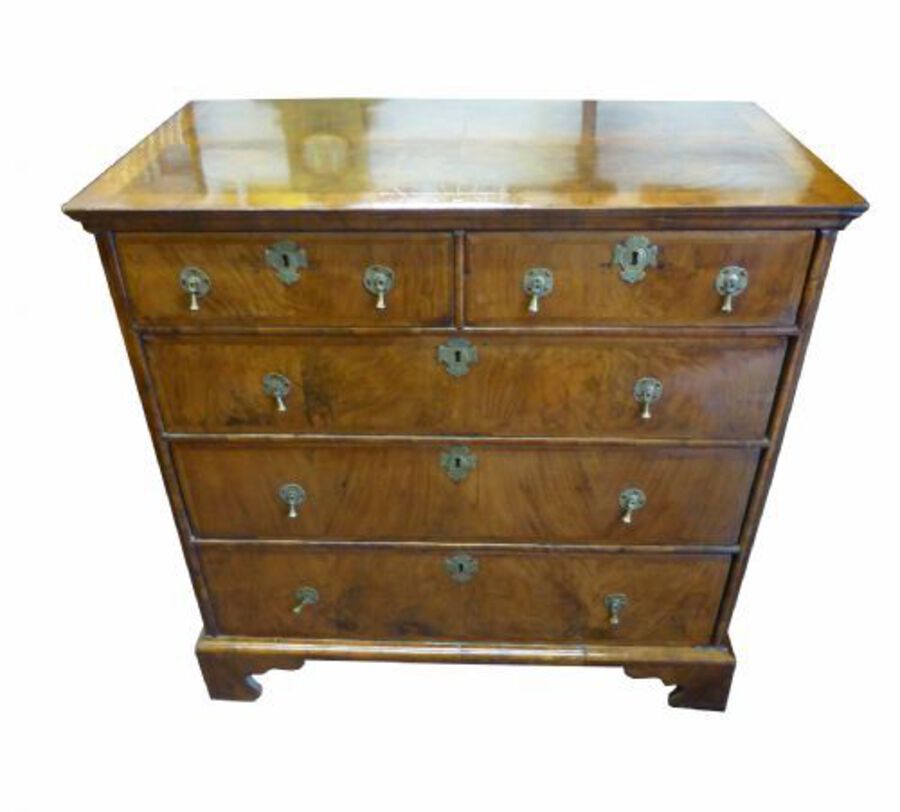 Antique George III Burr Walnut Chest of Drawers