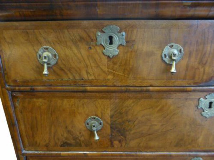 Antique George III Burr Walnut Chest of Drawers
