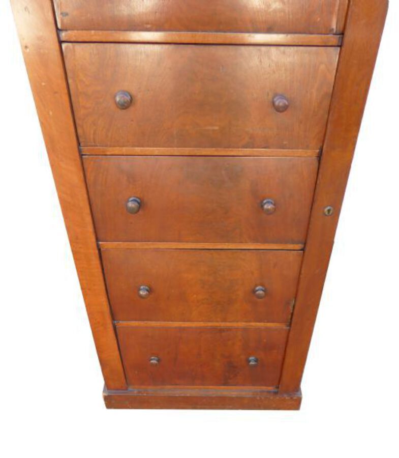Antique Victorian Walnut Wellington Chest