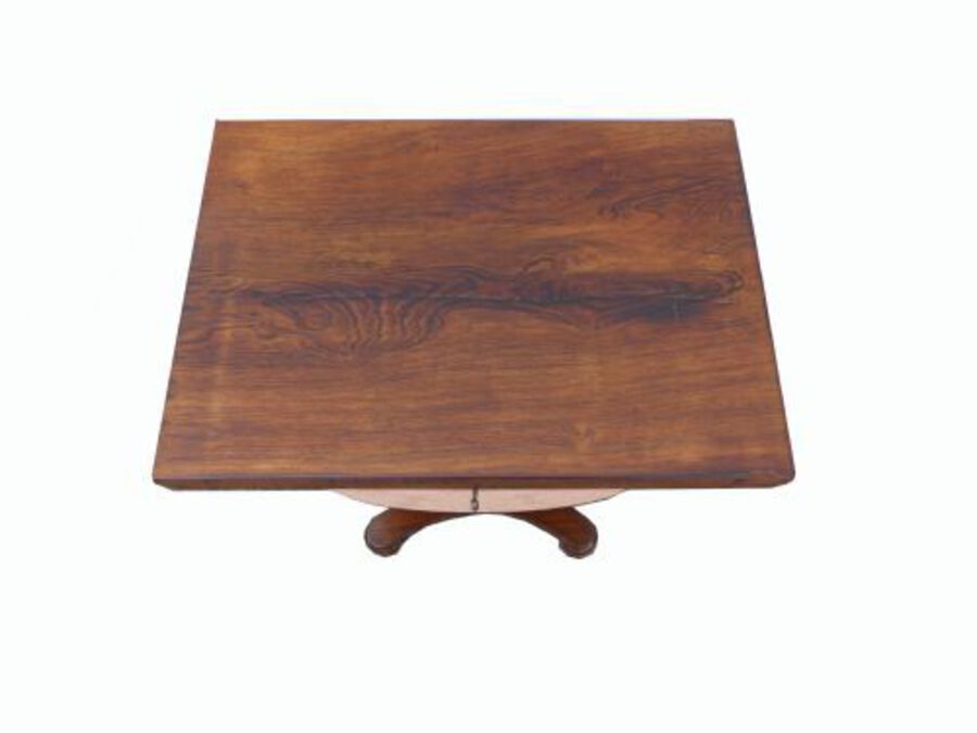 Antique William IV Rosewood Work Table with Games Top