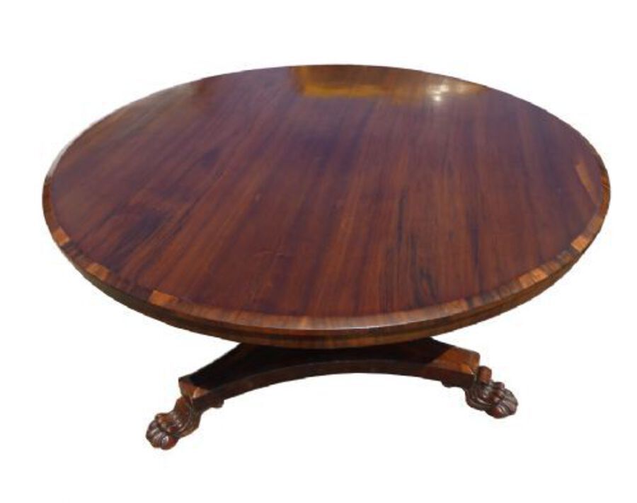 Antique William IV Rosewood Tilt Top Table
