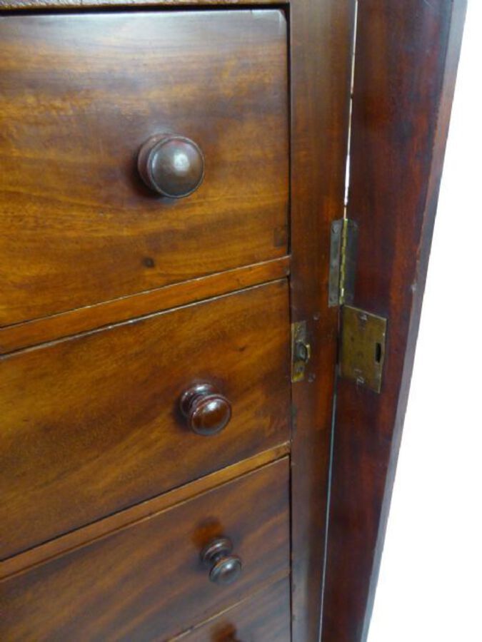 Antique Victorian Mahogany Wellington Chest