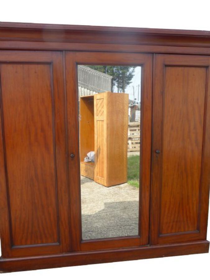Antique Victorian Triple Wardrobe