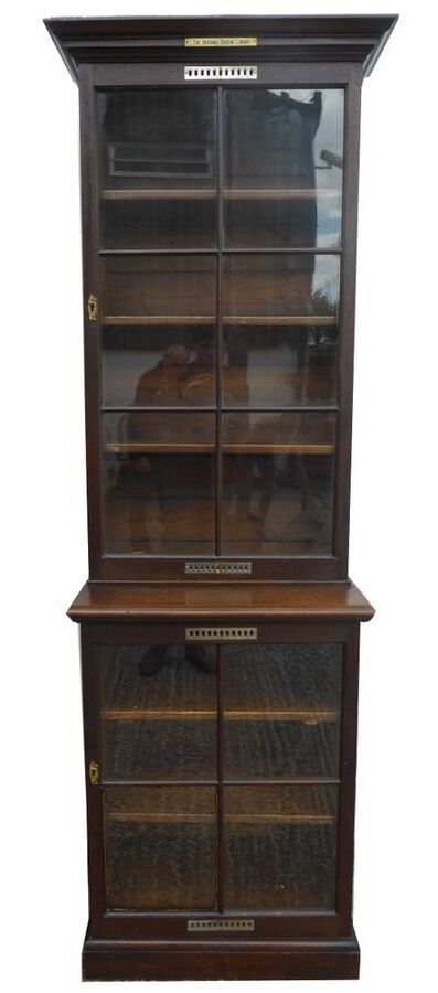 Antique Pair of Solid Oak Bookcases