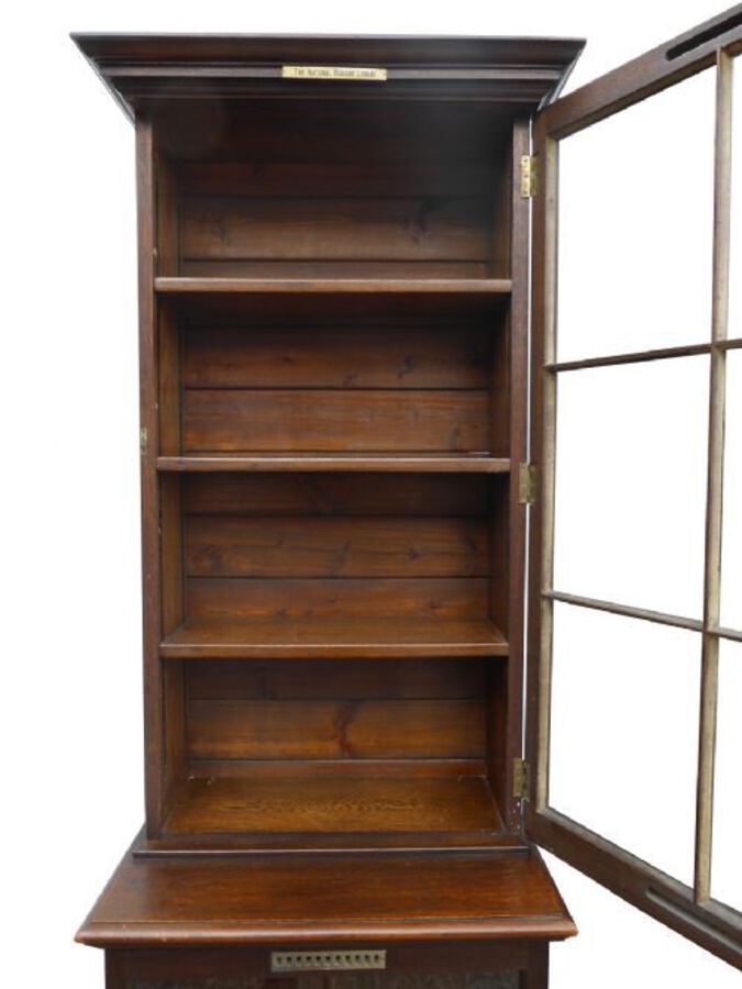 Antique Pair of Solid Oak Bookcases