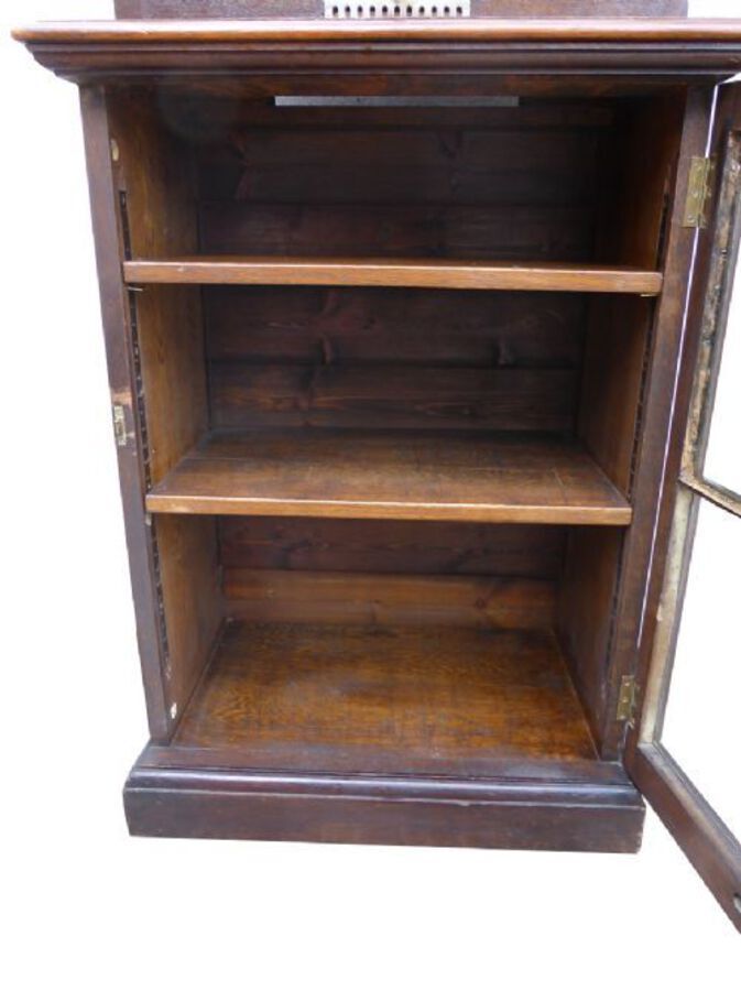 Antique Pair of Solid Oak Bookcases