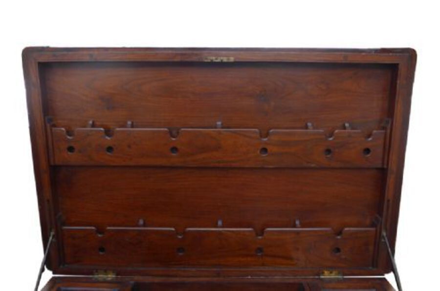 Antique Early Victorian Mahogany Travelling Campaign Desk