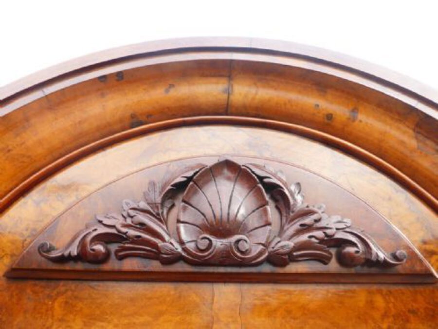 Antique Victorian Burr Walnut Three Door Triple Wardrobe