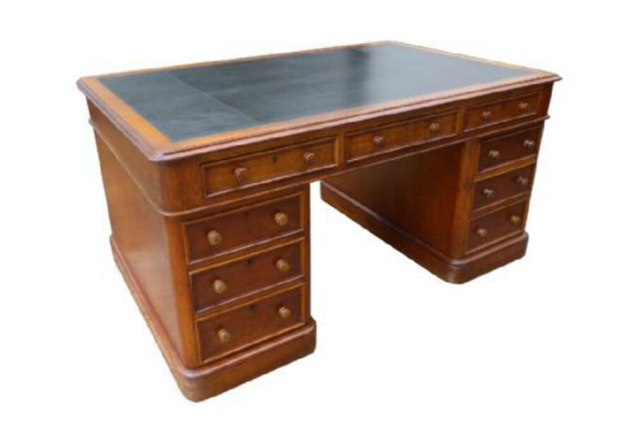Victorian Oak Partners Desk 