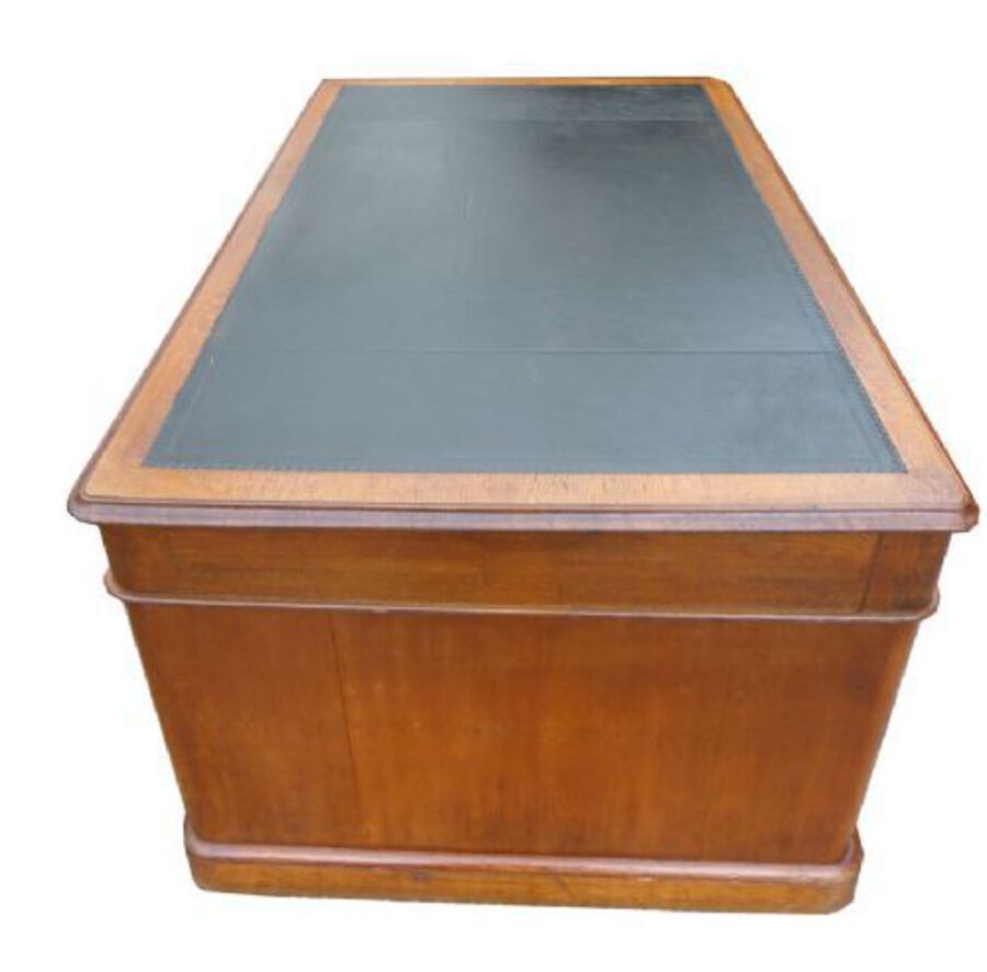 Antique Victorian Oak Partners Desk 