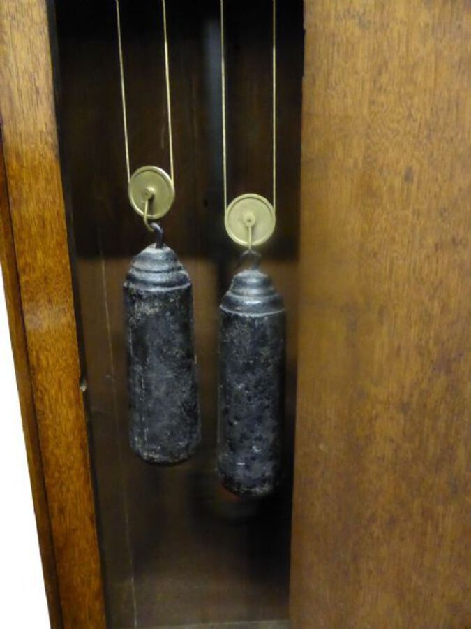 Antique Early 19th Century Oak Cased Grandfather Clock