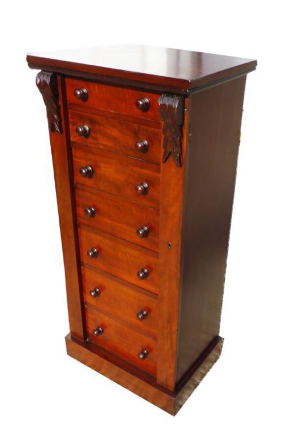 Antique Victorian Mahogany Wellington Chest
