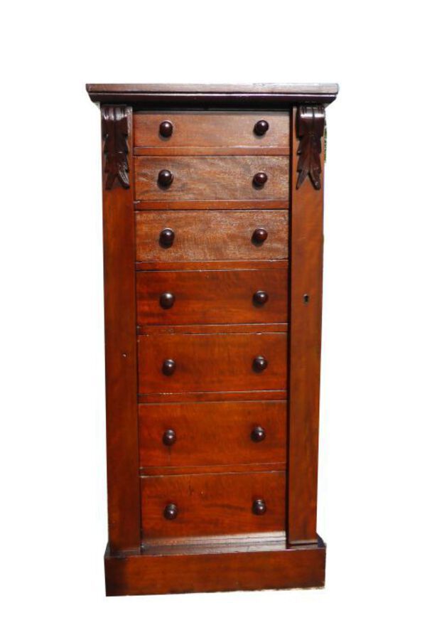 Antique Victorian Mahogany Wellington Chest