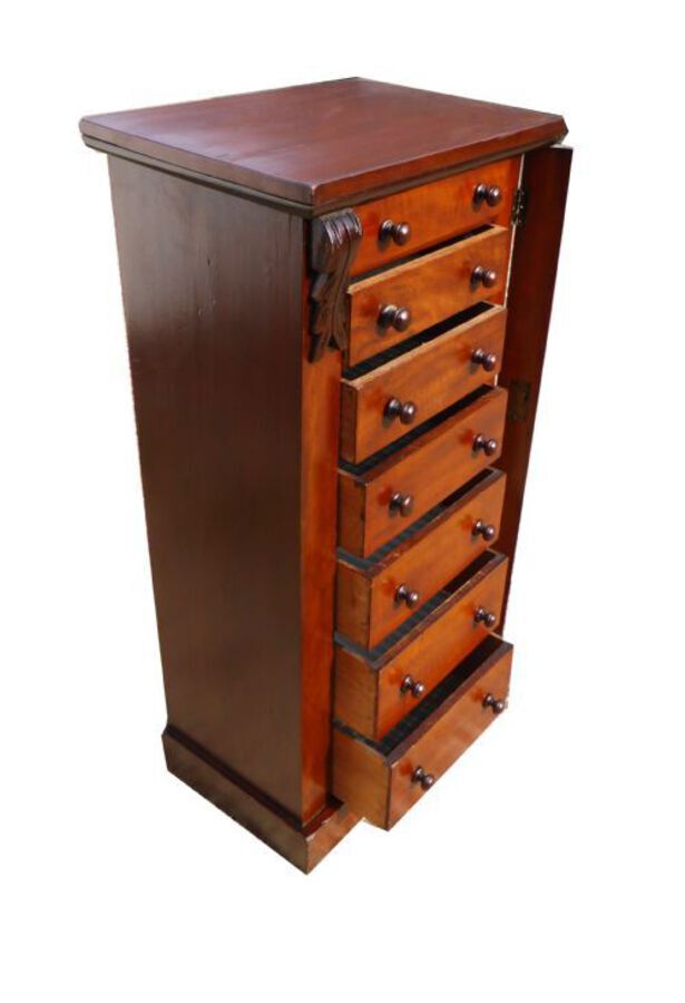 Antique Victorian Mahogany Wellington Chest
