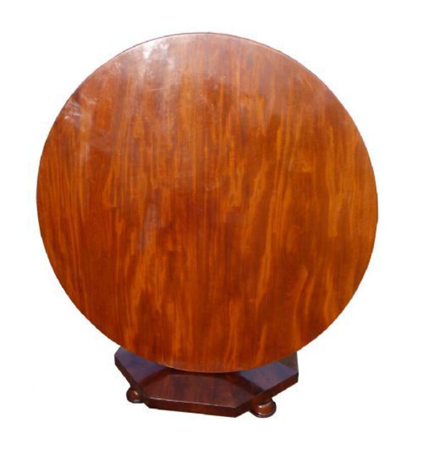 Antique Victorian Mahogany Round Dining Table