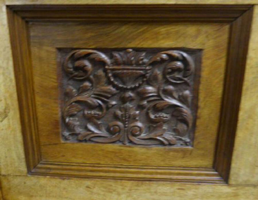 Antique Victorian Pollard Oak Half Tester Bed