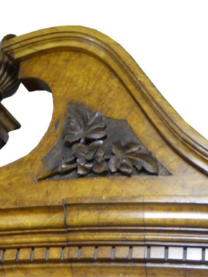 Antique Victorian Pollard Oak Half Tester Bed