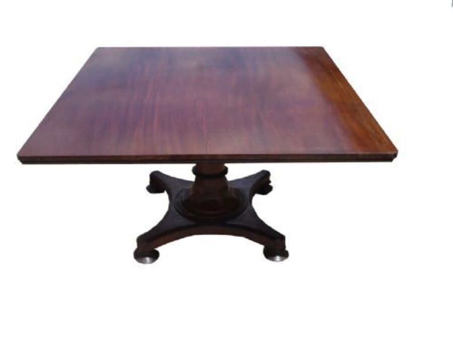Early Victorian Mahogany Square Dining Table