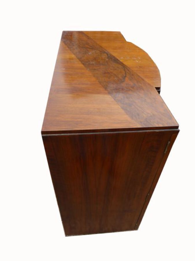Antique Small Walnut Art Deco Sideboard