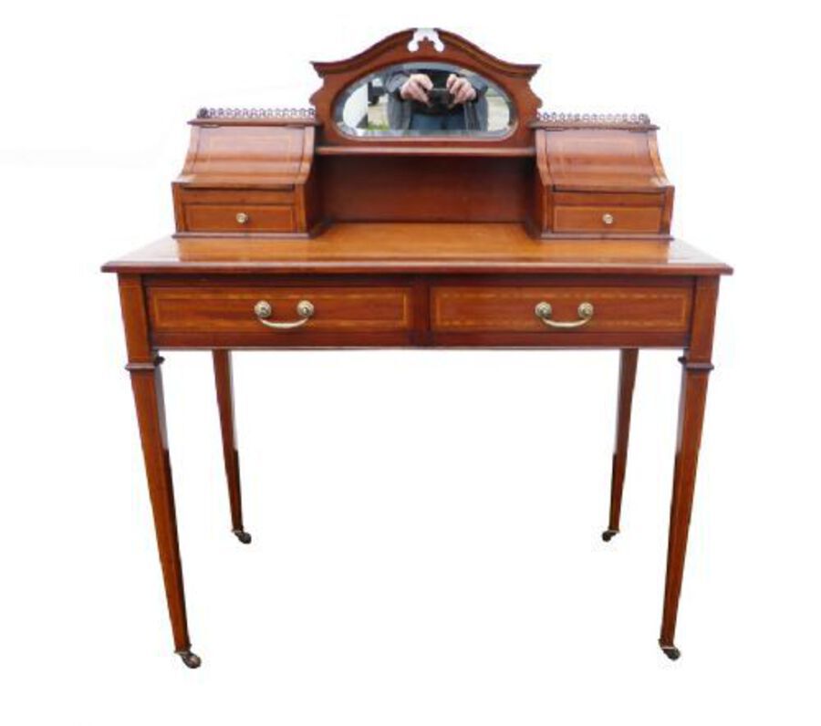Antique Edwardian Mahogany Carlton House Style Desk