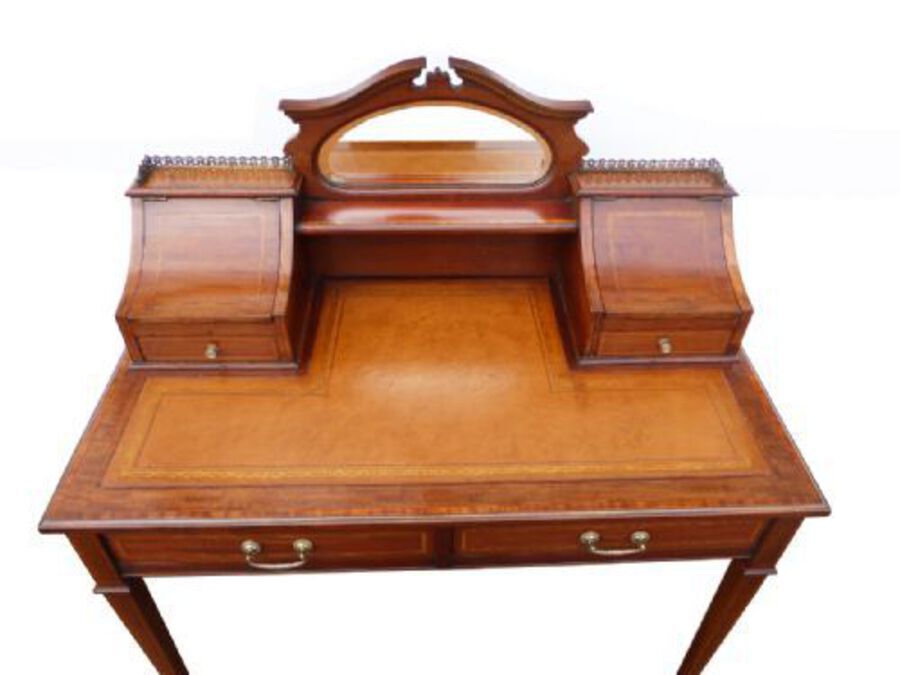 Antique Edwardian Mahogany Carlton House Style Desk