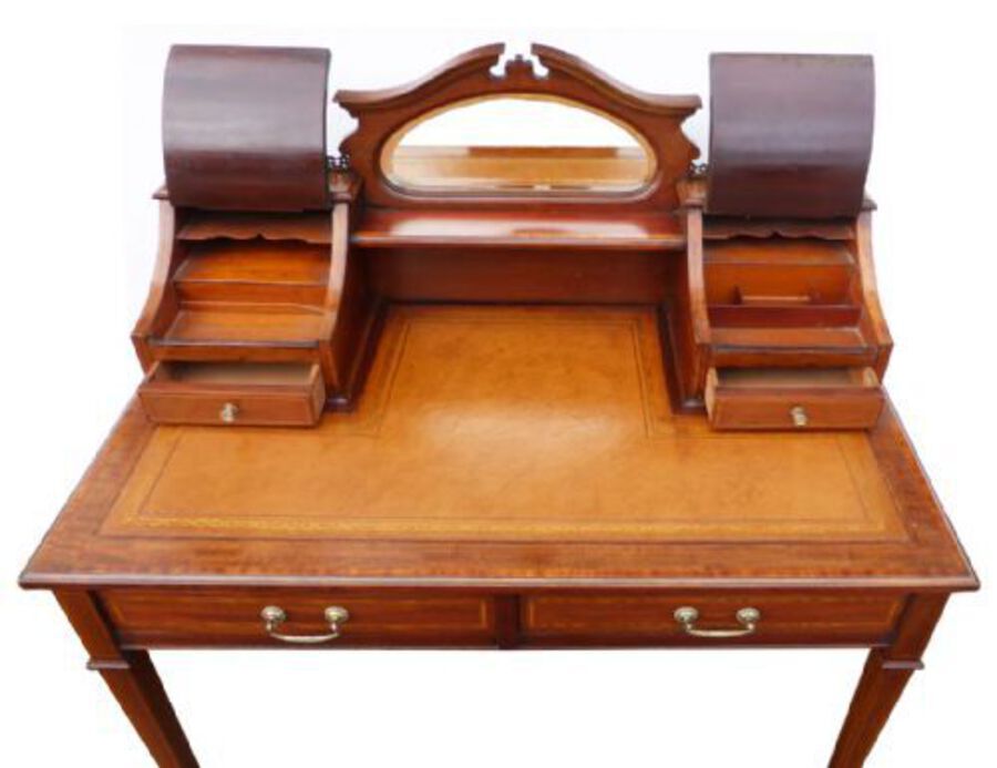 Antique Edwardian Mahogany Carlton House Style Desk
