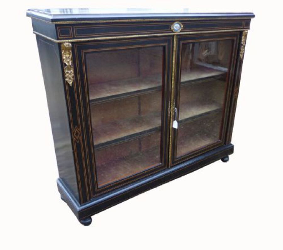 Victorian Ebonized Pier Cabinet/ Bookcase