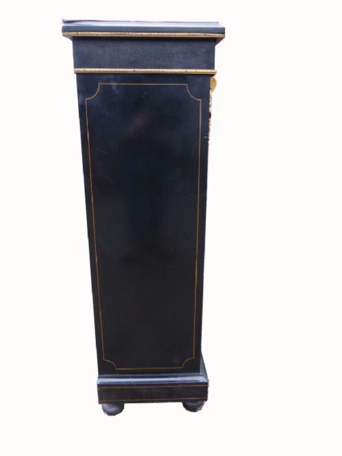 Antique Victorian Ebonized Pier Cabinet/ Bookcase