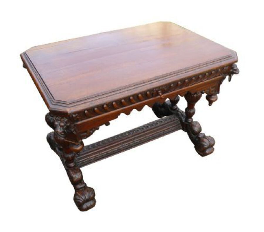 Heavily Carved Gothic Hall Table 