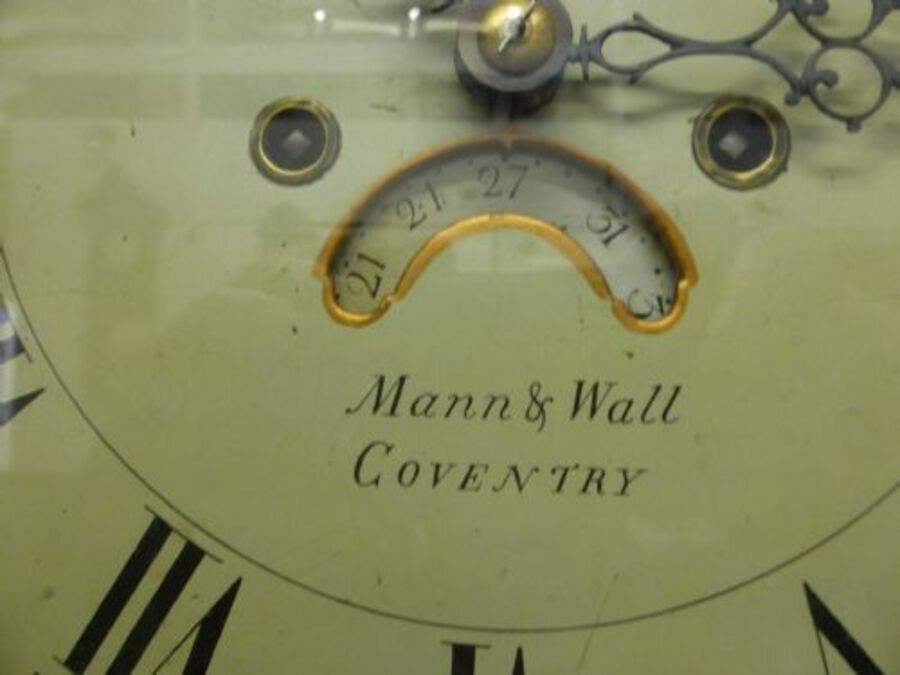Antique Oak Grandfather Clock by Mann & Wall of Coventry Circa 1785