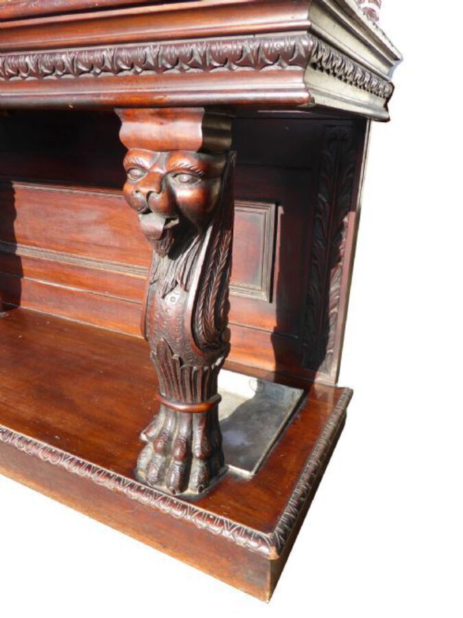 Antique Superb Quality Solid Mahogany Victorian Hall Stand