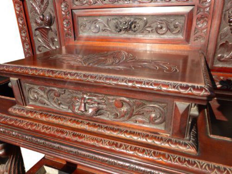 Antique Superb Quality Solid Mahogany Victorian Hall Stand