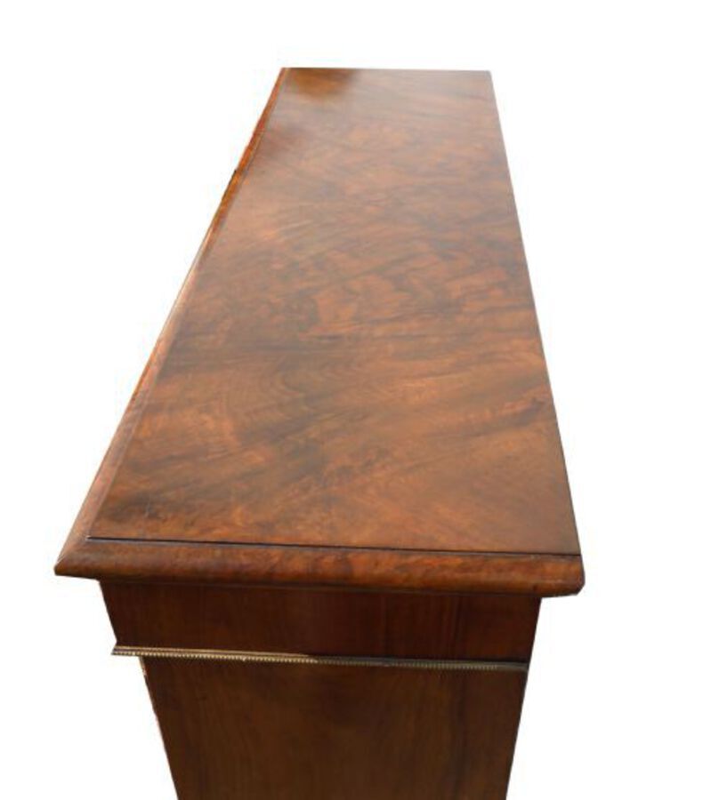 Antique Victorian Figured Walnut Peer Cabinet
