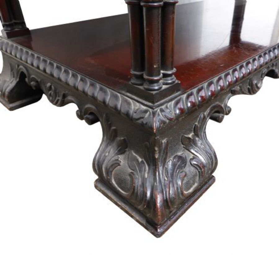 Antique Late Victorian Mahogany Blind Fretwork Bookcase