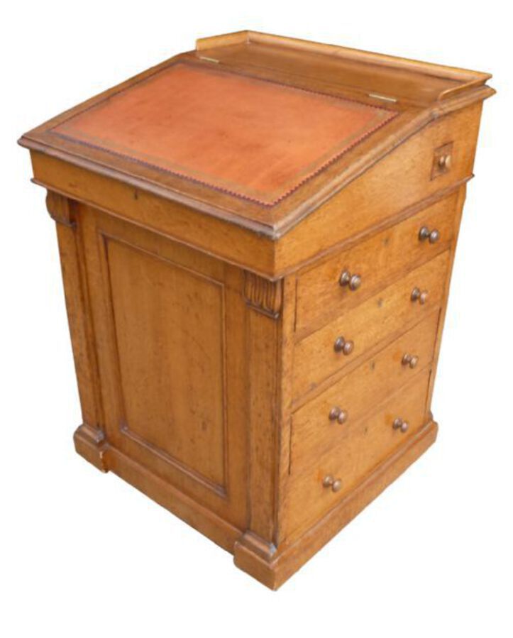 William IV Oak Sliding Top Davenport