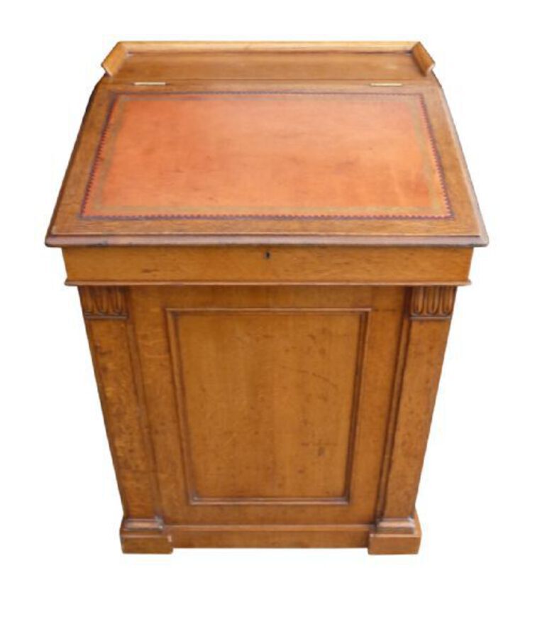 Antique William IV Oak Sliding Top Davenport