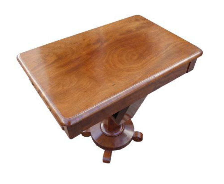 Antique Early Victorian Mahogany Sewing Table