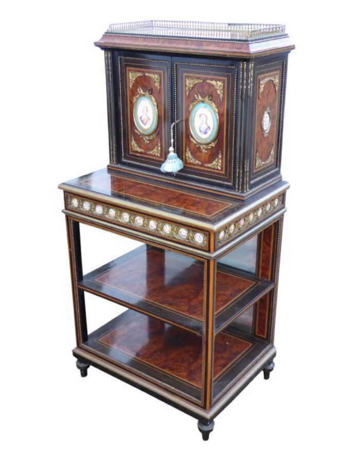 Antique 19th Century Amboyna and Walnut Cabinet