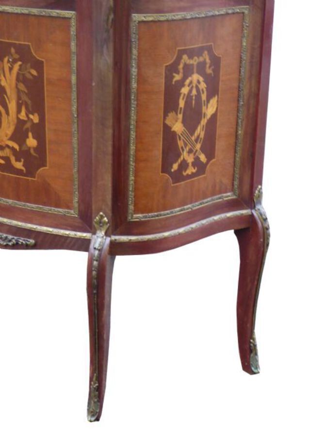Antique Early 20th Century French Inlaid Vitrine