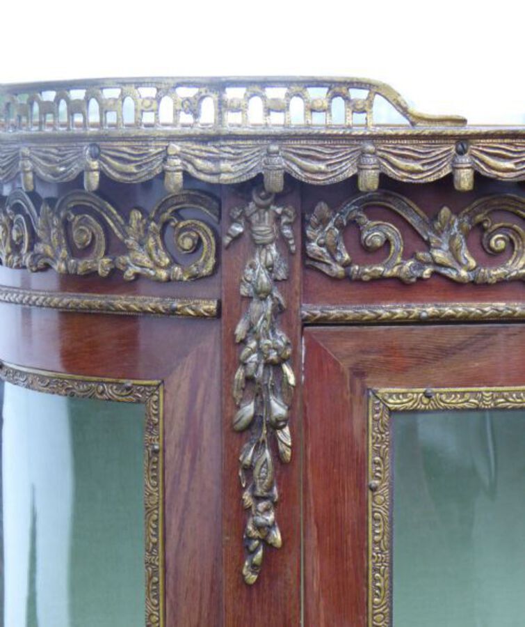 Antique Early 20th Century French Inlaid Vitrine