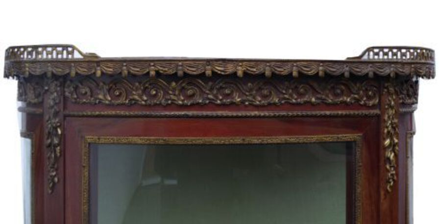 Antique Early 20th Century French Inlaid Vitrine
