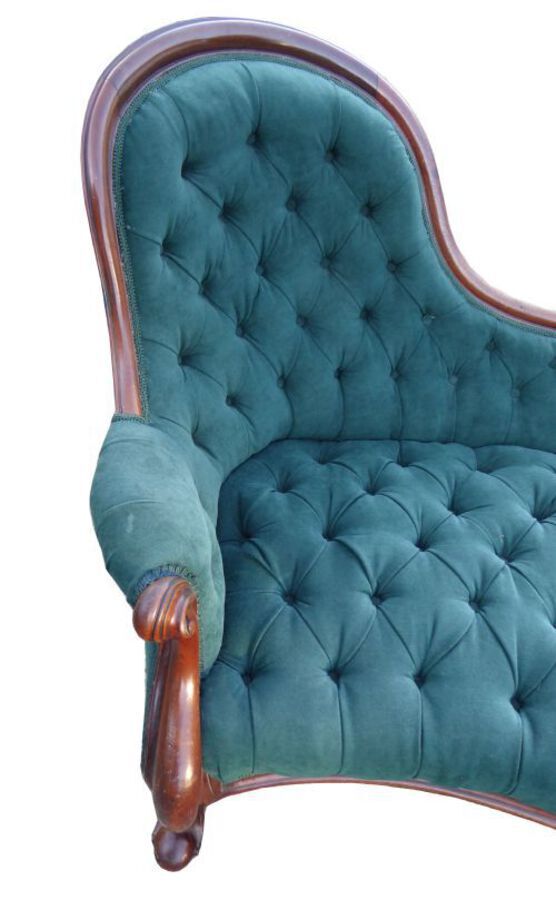 Antique Victorian Mahogany Framed Chaise Longue